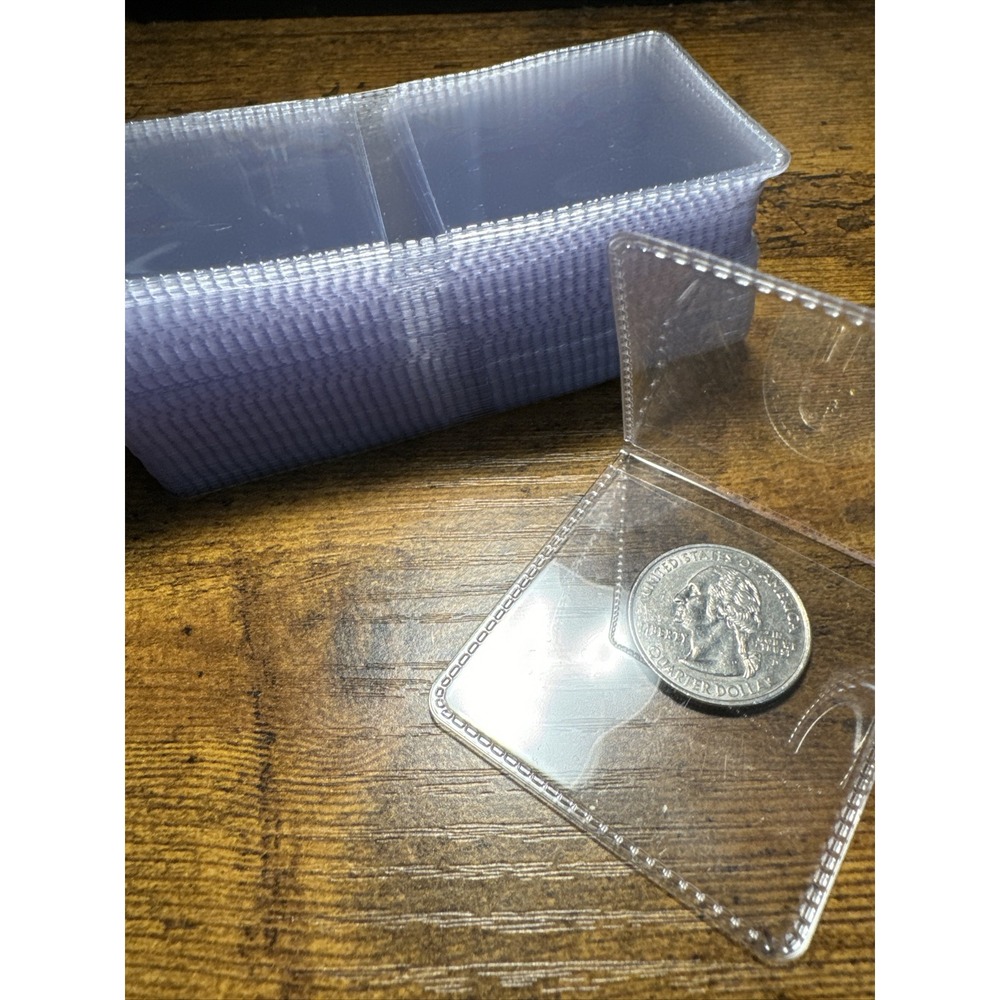 50 GuardHouse 2 X 2 Plastic Coin Double Pocket Flips, Standard Holder NON PVC